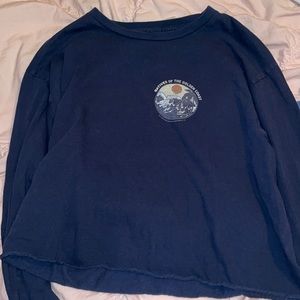 Navy cropped long sleeve